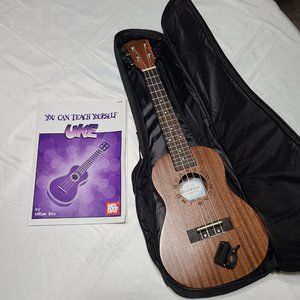 Hua Wind Brown Wood Ukulele 20 In Kit With Lessons + Everything Needed To Learn
